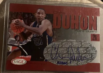 Chris Duhon Duke Blue Devils Basketball Autograph Auto Sage Card Mike Krzyzewski • $8.99