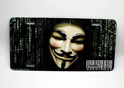 $14.95 • Buy Guy Fawkes Mask Metal Car License Plate Autotag. Anonymous V For Vendetta