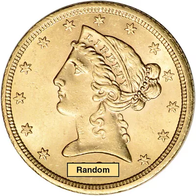 US Gold $5 Liberty Head Half Eagle - BU - Random Date • $676.99