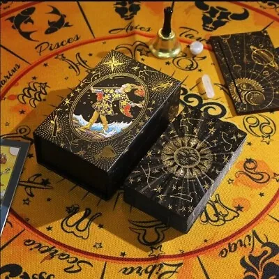 New High Quality Gold Foil Tarot Waterproof Big Size With Card Box And Guidebook • £27.88