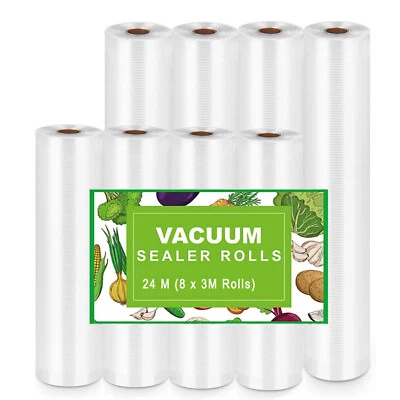 £23.18 • Buy 24m Vacuum VAC Sealer Rolls 20/28cm Textured Bags Food Saver Storage Sous Vide