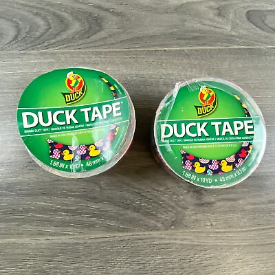 $32.95 • Buy Lot Of 2-Duck Brand 1.88 In X 10 Yds Multicolored Ducks DESIGN DUCT TAPE ~ NEW