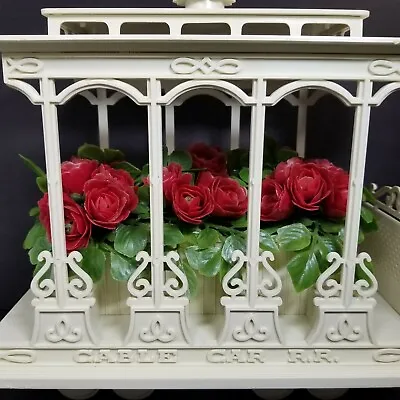 Cable Car R.R. Railroad Trolley Streetcar Plastic Rose Flower Floral Display Vtg • $48.99