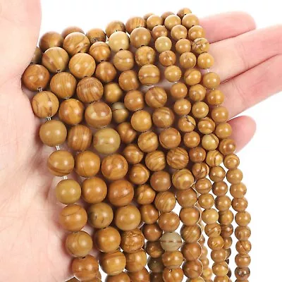 Natural Gemstone Round Spacer Loose Beads Jewelry Making 4mm 6mm 8mm 10mm 12mm • $3.99