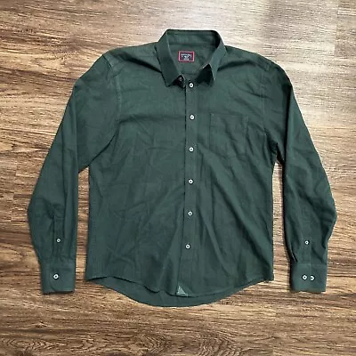 UNTUCKit Men’s Sherwood Forest Green Flannel Long Sleeve Button Up Shirt Size M • $29.99
