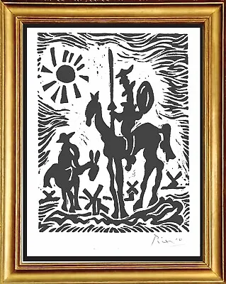 $199.99 • Buy Pablo Picasso Print  Don Quixote   Signed Ltd Edition Linocut W/COA (unframed)