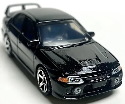 Matchbox Moving Parts 1996 Mitsubishi Lancer Evolution IV Black 1:64 LOOSE • $10.24