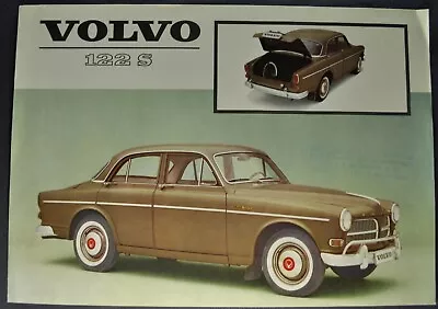 1962-1963 Volvo 122S Sedan Sales Brochure Sheet Excellent Original • $6.95