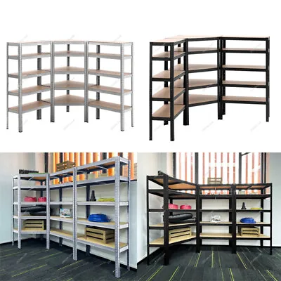 5 Tier Corner Racking Shelf Heavy Duty Garage Shelving Storage Shelves Unit NEW • £105.95