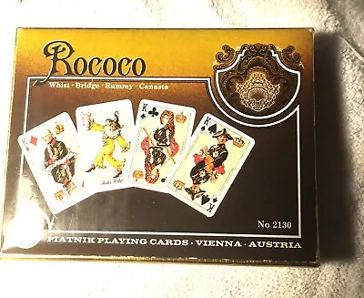 Rococo Piatnik Vtg 2 Deck Playing Cards European Nobles #2130 Vienna Austria • $18