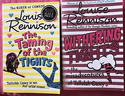 Louise Rennison 2 Books Whithering Tights And The Taming Of The Tights • £12