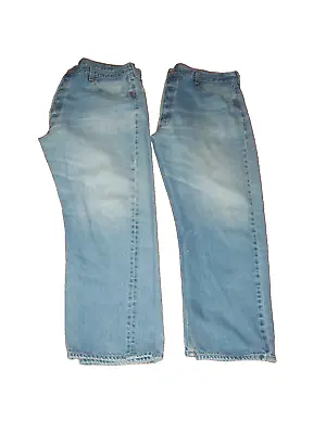 2 Pair Vintage Levi's 501XX Men's Jeans Size 42x32 Straight Leg Button Fly Jeans • $46.99