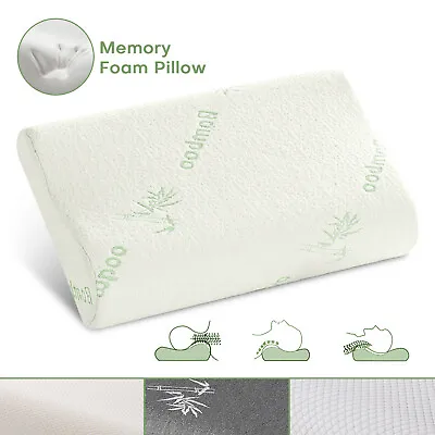 Orthopaedic Pillow Head Neck Support Contour Memory Foam Pillows W/ Pillowcase • $15.79