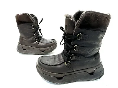 UGG Auden Brownstone Thinsulate Waterproof Shearling Snowboots 10 Insulated Rare • $125.14
