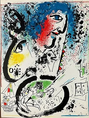 Marc Chagall  Self Portrait  Original Stone Lithograph Mourlot 1960 • $199