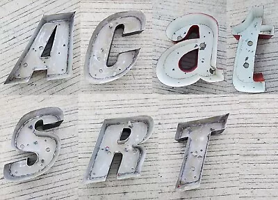 Vtg 3D Rustic Marquee Light Sign Letters Wall Hanging Decor Reclaimed Initials • $59.95