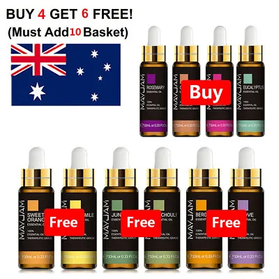$8.99 • Buy 10ml Essential Oil Pure Therapeutic Grade Oils For Diffuser Massage Aromatherapy