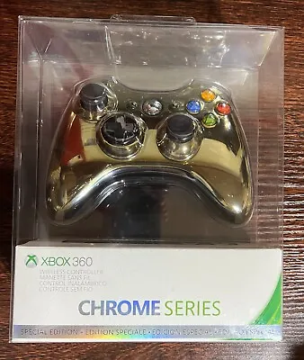 $159.99 • Buy Gold Special Edition Xbox 360 Chrome Series Controller - Factory Seal