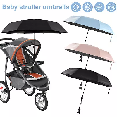 Baby Strollers Umbrella 360° Adjustable Stroller Parasol UPF 50+ Sun ElgHC • $30.79