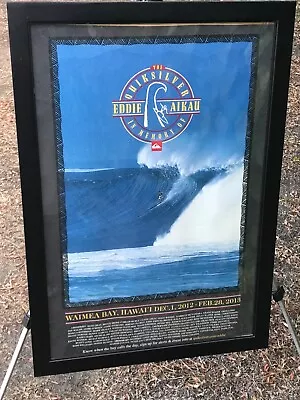 Eddie Aikau 2012 2013 Quiksilver Big Wave Framed Contest Poster • $780