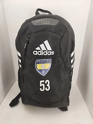 Adidas Stadium 3 Backpack Black / White W /Neon Green Lining EUC Bag Sport • $29.99