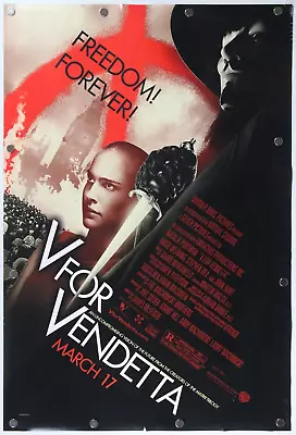 V For Vendetta 2005 Double Sided Original Movie Poster 27  X 40  • $85