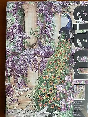 Peacock With Wisteria Doves Iris Cross Stitch Kit Maia 16x12 NIP • $48