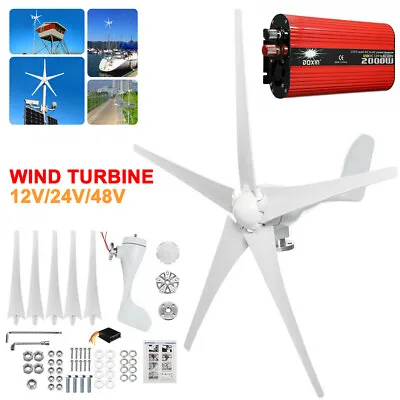 £281.99 • Buy 2000W Wind Turbine Generator Kit DC 12/24/48V Charger Controller /Power Inverter