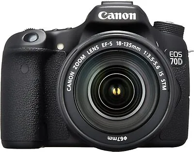 USED Canon Digital SLR Camera EOS70D Lens Kit With EF-S18-135mm F3.5-5.6 IS STM • $1723.47