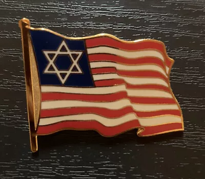 Israel -USA Enamel Pins - Jewish Star - USA  Pin  - Star Of David - IDF • $5.99