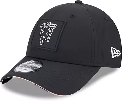 Manchester United FC New Era 9FORTY Zebra Visor Strapback Baseball Cap Black • £37