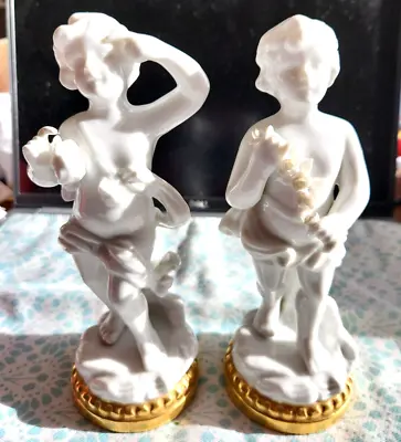 VA Portugal Porcelain Cherub Figurines - Vista Alegre - Lot Of 2 Vintage • $89.99