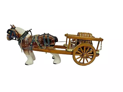 Vintage Collectible Melba Ware Ceramic Shire Horse & Cart Ornament  • £15.99