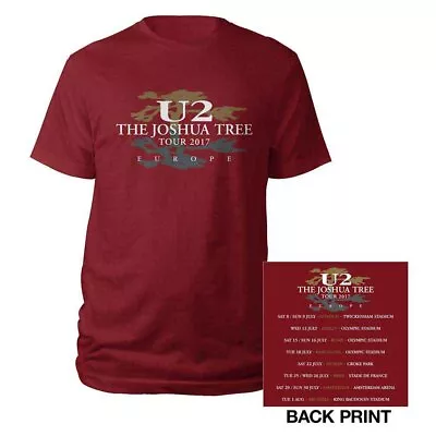 U2 Joshua Tree 2017 T-Shirt Red New • $23.34