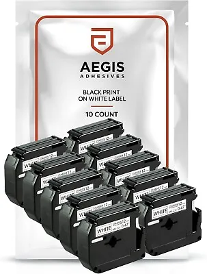 Aegis Adhesives 10-Pack Label Tape Replacement M Tape M231 MK231 M-231 M-K23 X2 • $24.95