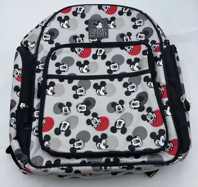 Disney Baby Mickey Mouse Diaper Bag Backpack Grey/Red/Black  NEW NO TAGS • $45.99