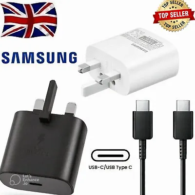 £2.99 • Buy 25W Super Fast Charger Plug & Cable For Samsung Galaxy S20  S21 S22 S23 5G UK