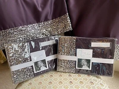 Kylie Minogue 4 PILLOWCASES - Damson Purple Sequin 2 BRAND NEW 2 USED - Ex Con • £33.99