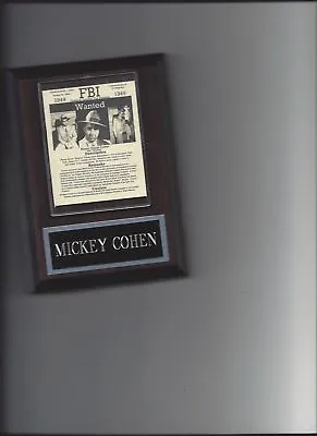Mickey Cohen Wanted Poster Plaque Mafia Organized Crime Mobster Mob • $4.99