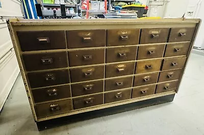 Antique Apothecary 25 Large Drawer Vintage Cabinet Solid Wood • $500