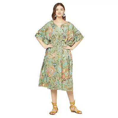 Cotton Kaftan Maxi Dress Plus Size Comfortable Clothing Women Gown Caftan Robe • $44.87