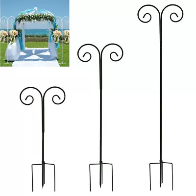 2 PACK Adjustable Double Shepherd Hook 95  Wedding Plant Hanger Bird Feeder Pole • $23.91