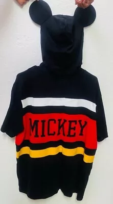 Disney Parks Mickey Mouse Hooded Unisex Adult T Shirt Costume W/ Ears L • $15