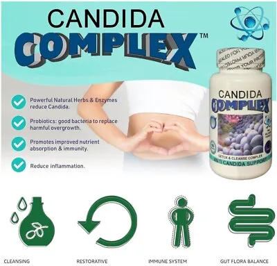 2 Candida Cleanse Yeast Balance Fungus Odor Detox Thrush Digestive System Health • £34.95