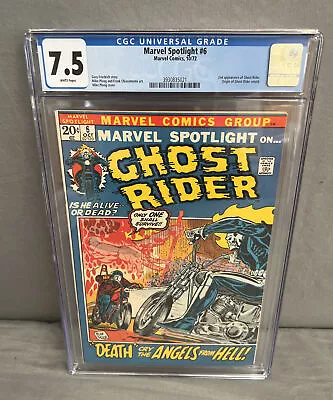 Marvel Spotlight #6 CGC 7.5 White Pages 2nd Appearance Of Ghost Rider Origin • $139.99