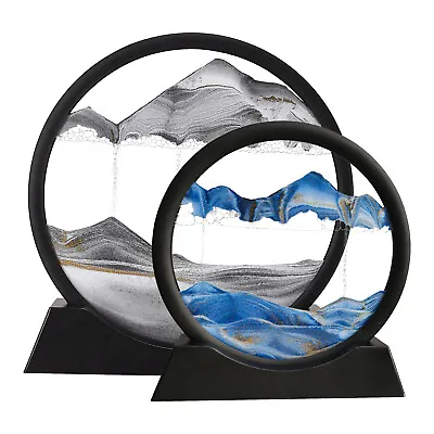 1/2PK 3D Sand Moving Sand Frame Art Picture Glass Scene Dynamic Display Flow NEW • $42.99