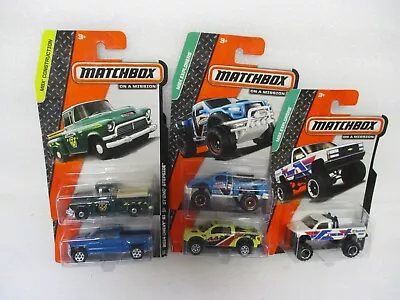 Matchbox Thailand Superfast 2013 Lot Of 5 Assorted Pickup Trucks Carded • $4