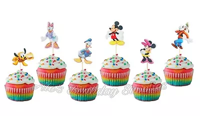 Set Of 24 Disney Mickey Minnie Mouse Cupcake Toppers Birthday Party  • $5.99