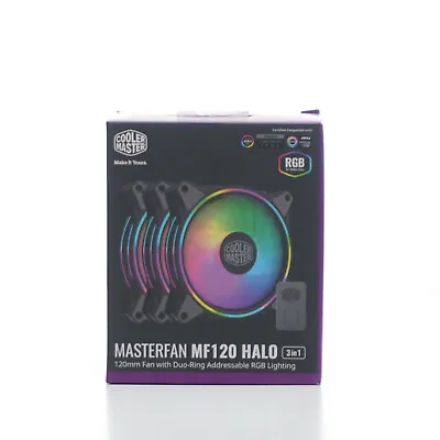 Cooler Master MasterFan MF120 Halo ARGB Fan - Pack Of 3 • $50