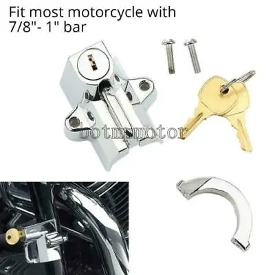 $25.28 • Buy Chrome Motorcycle Helmet Lock For Yamaha V Star 1300 1100 950 650 XVS Classic
